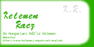 kelemen racz business card